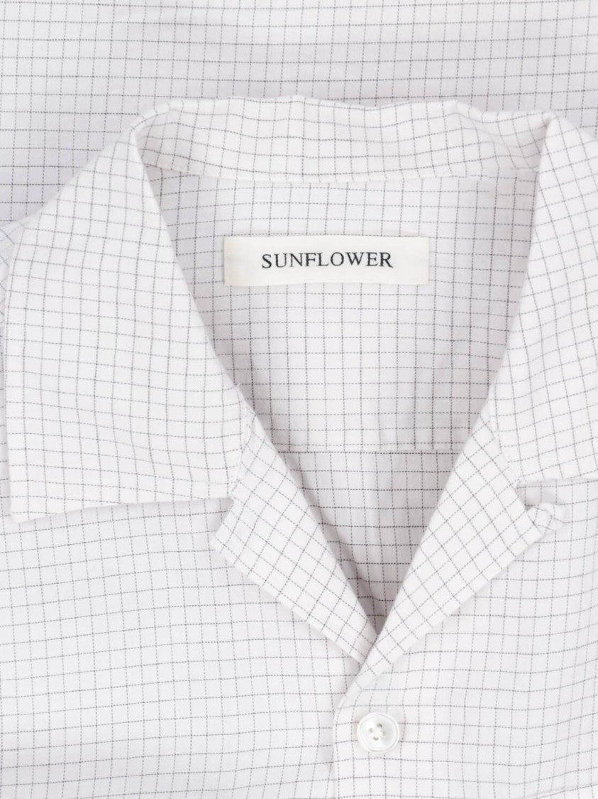 Sunflower White Bowling Cotton Checked Shirt