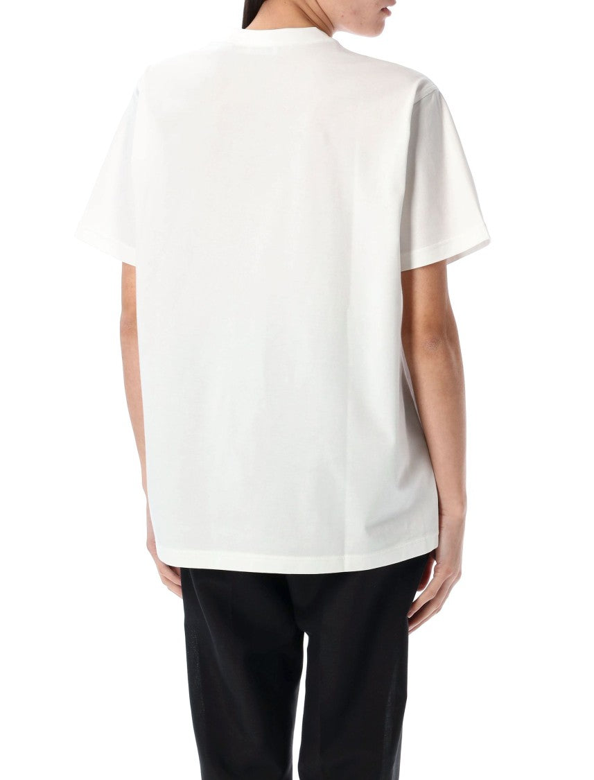 Burberry Check Pocket Cotton T-Shirt With Ribbed Neckline And Stylish Detailing