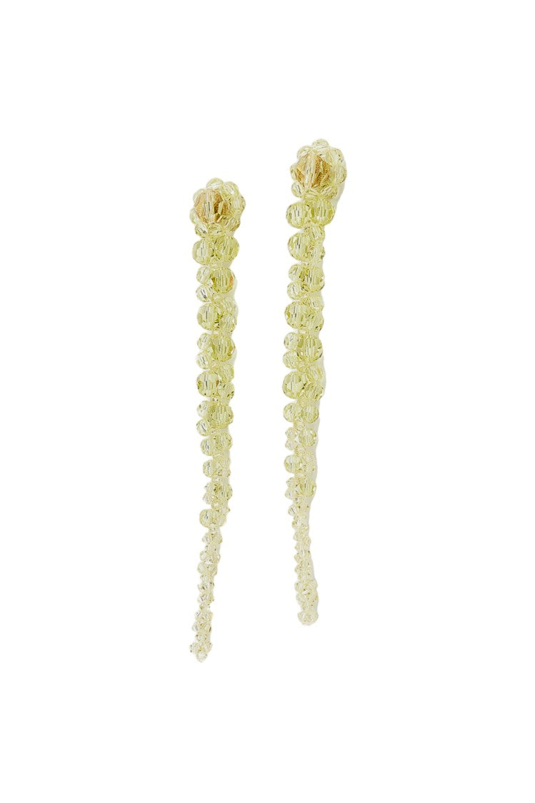 Simone Rocha Drip Crystal Glass Floral Earrings