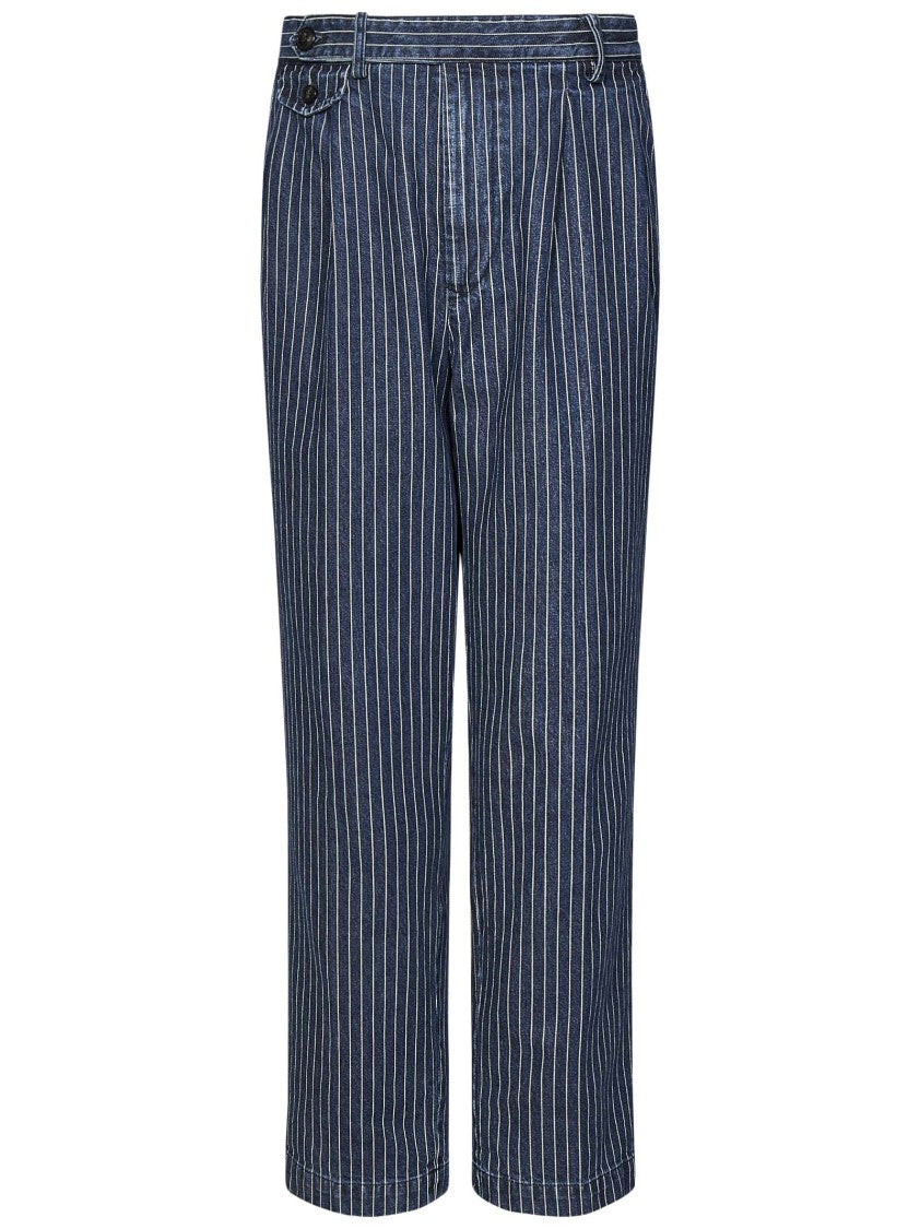 East Harbour Surplus Pleated Blue Denim Trousers