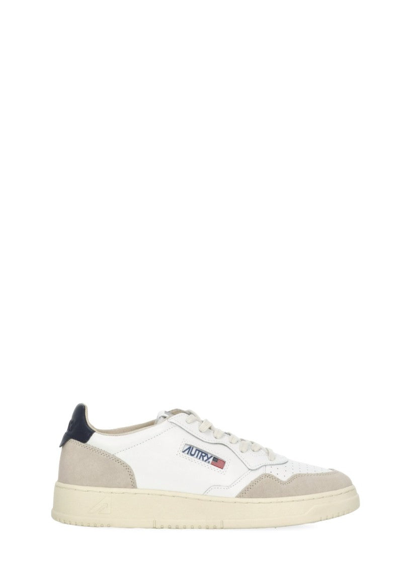 Autry White Low-Top Suede Leather Sneakers