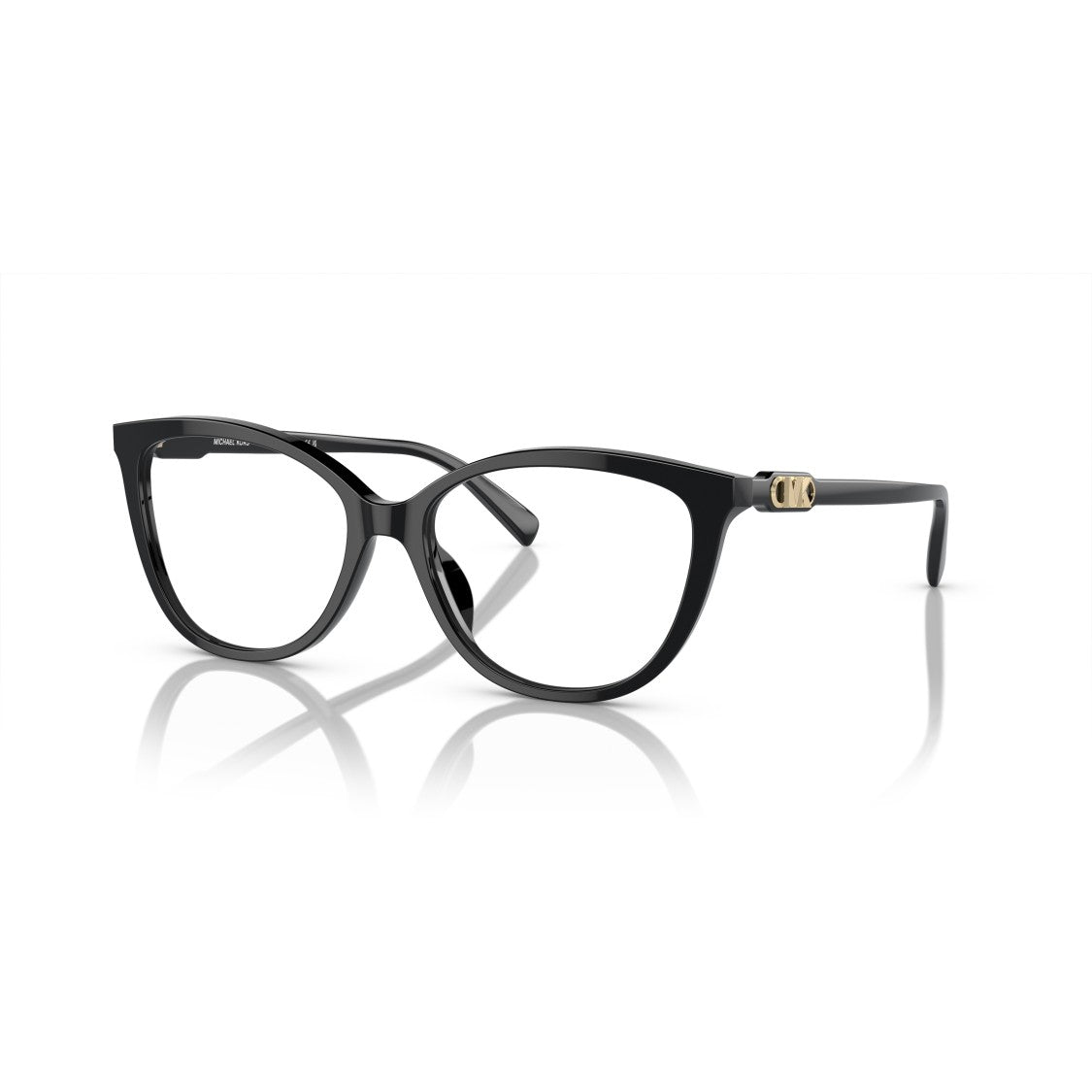 Michael Kors 0Mk4109u Black Acetate Cat-Eye Eyeglasses With Elegant Logo Detail