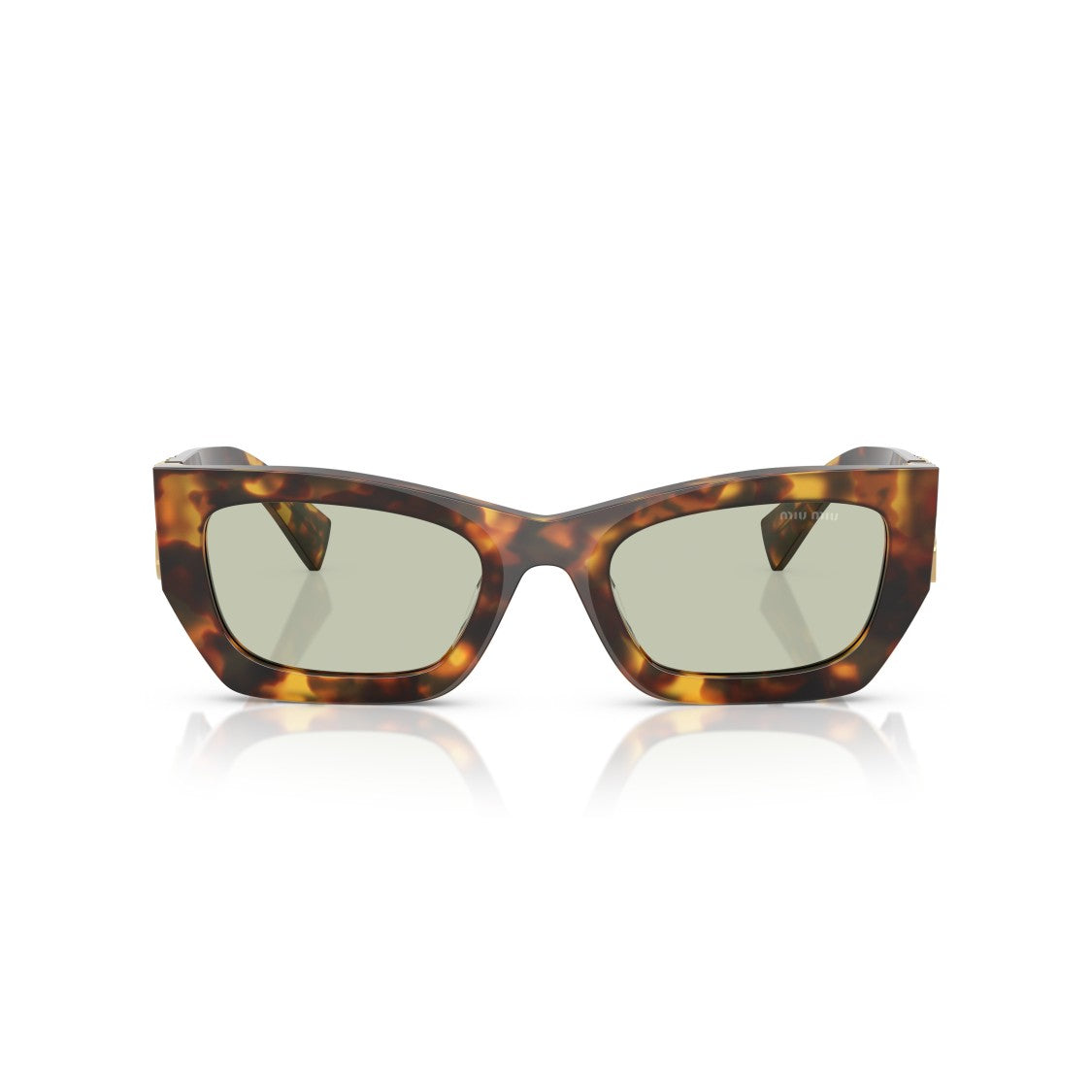 Miu Miu 0Mu 09Ws Angular Tortoiseshell Acetate Sunglasses