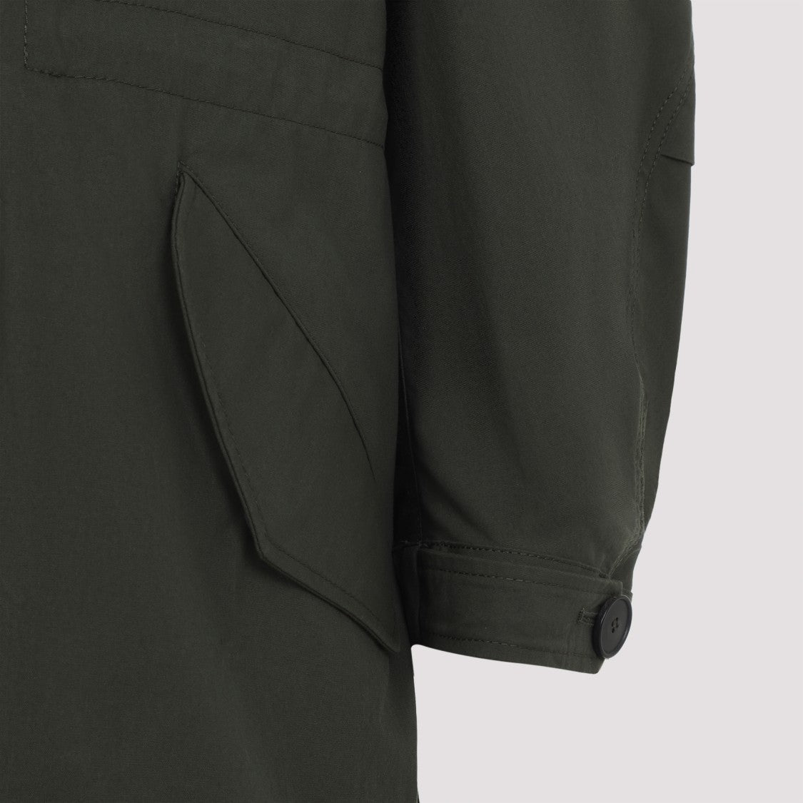 Givenchy Relaxed-Fit Green Jacket With High Collar