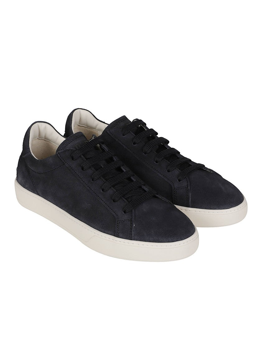 Tod's Low-Top Calf Leather Sneakers With Contrasting Sole