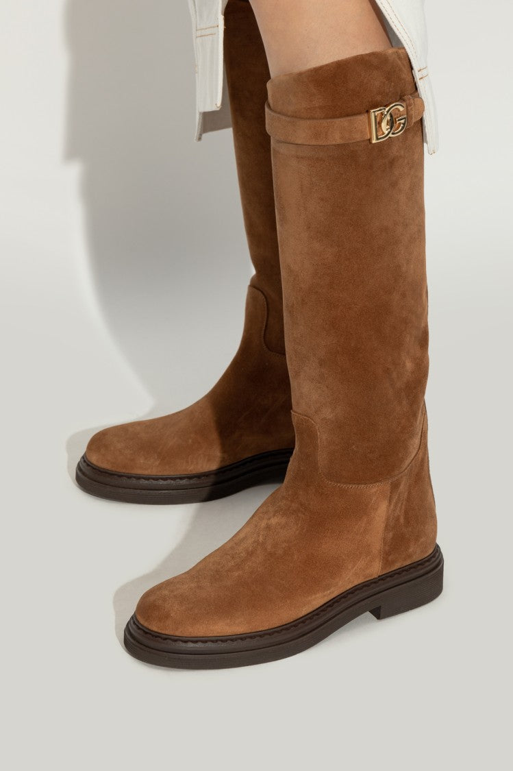 Dolce & Gabbana Knee-High Suede Boots