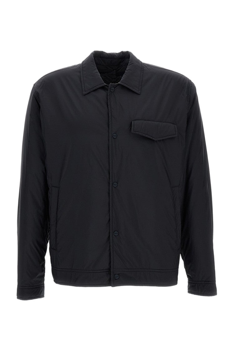 Herno Boxy-Cut Lightweight Overshirt Jacket With Structured Pockets