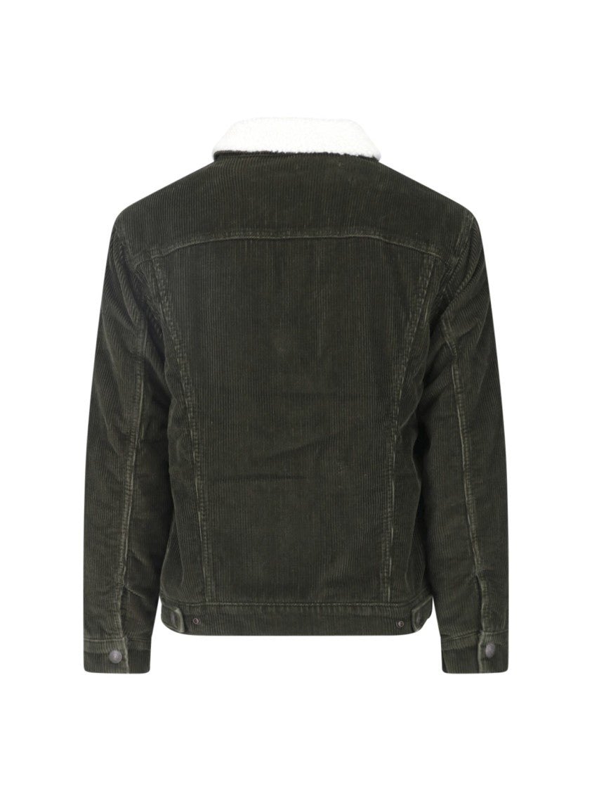 Levi's Strauss Green Corduroy Type Iii Trucker Denim Jacket