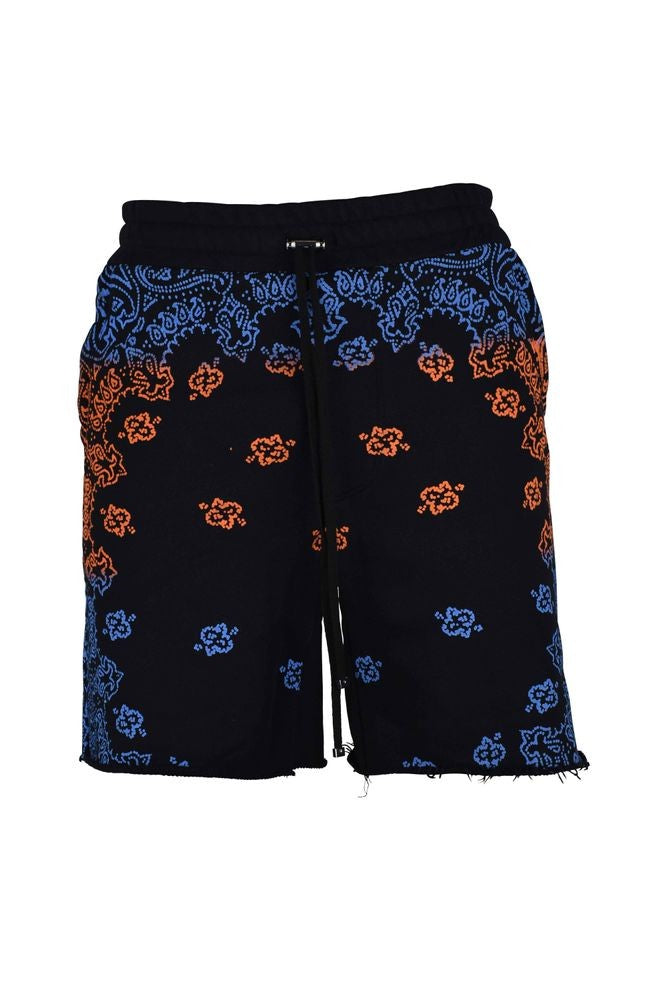 Amiri Printed Bandana Shorts With Elastic Waistband