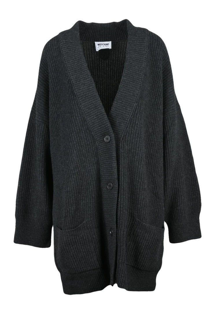 Mo5ch1no Jeans Oversize Cardigan - Grey