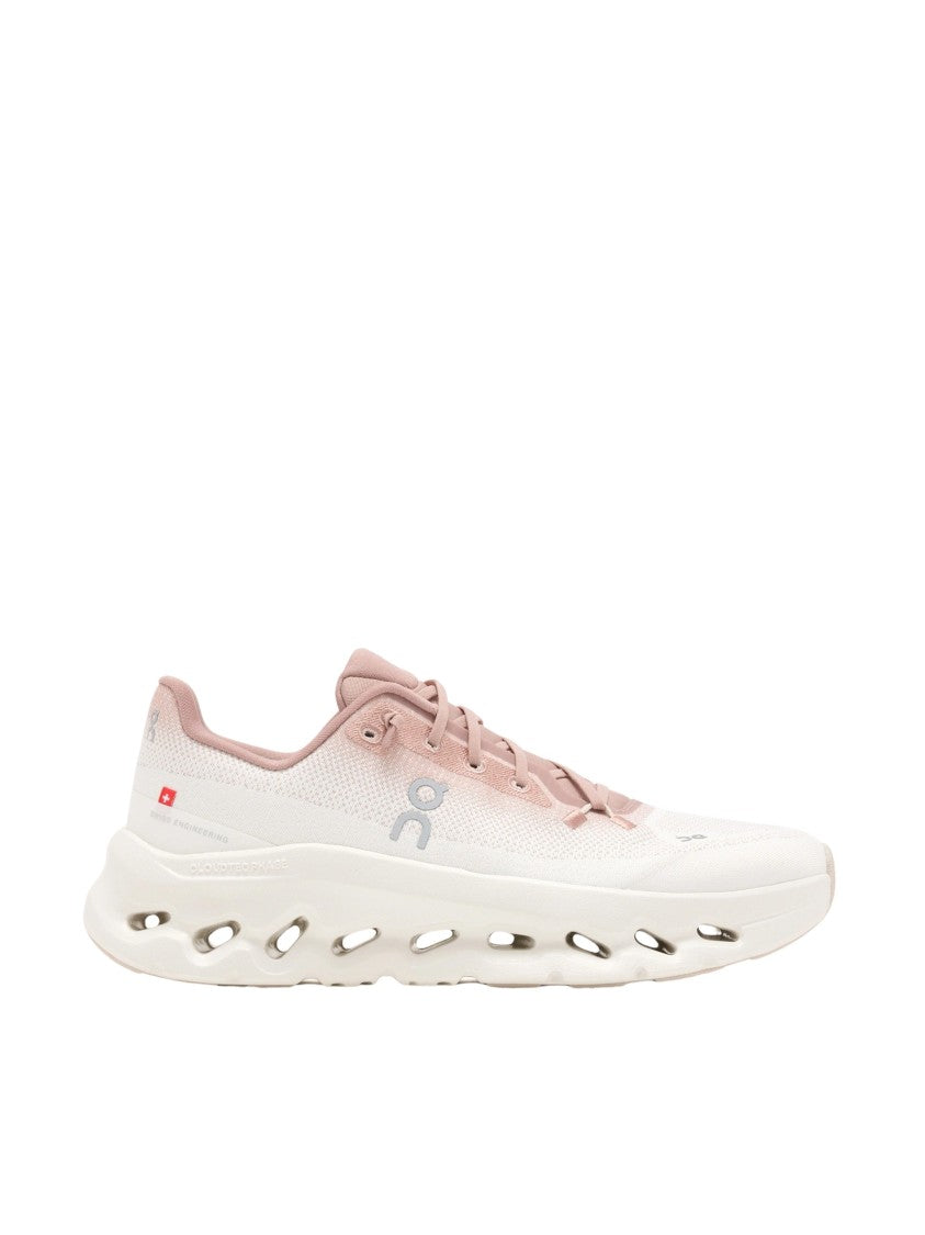 On Cloudtilt White Knit Speed Lacing Sneakers