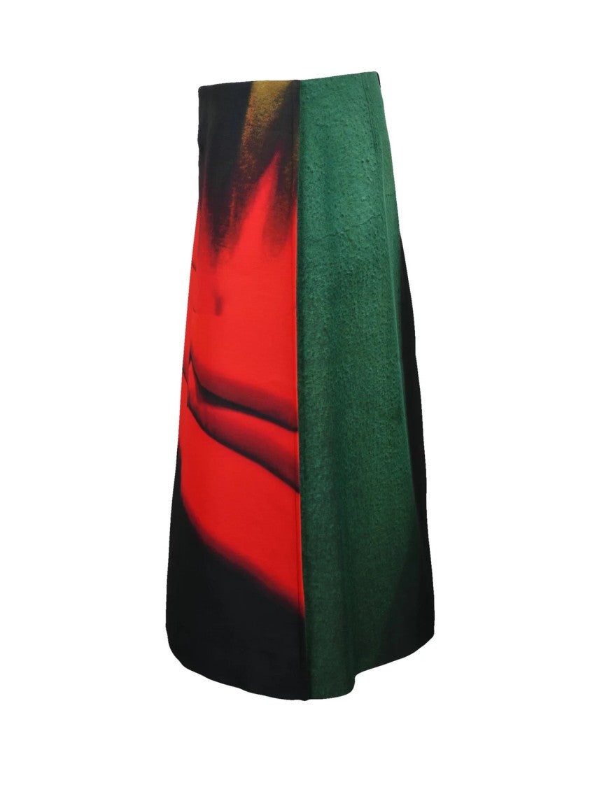 Jil Sander Flared Midi Skirt - Multicolor