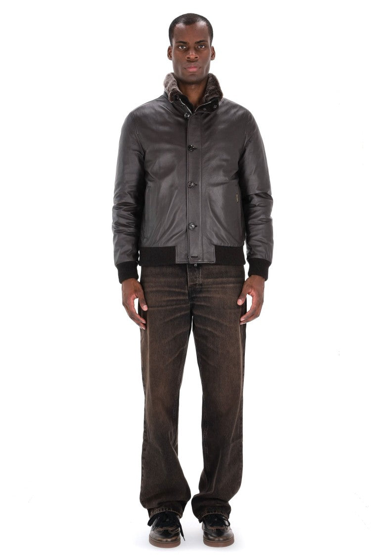 Moorer Cleros-P1 Goatskin Bomber Jacket