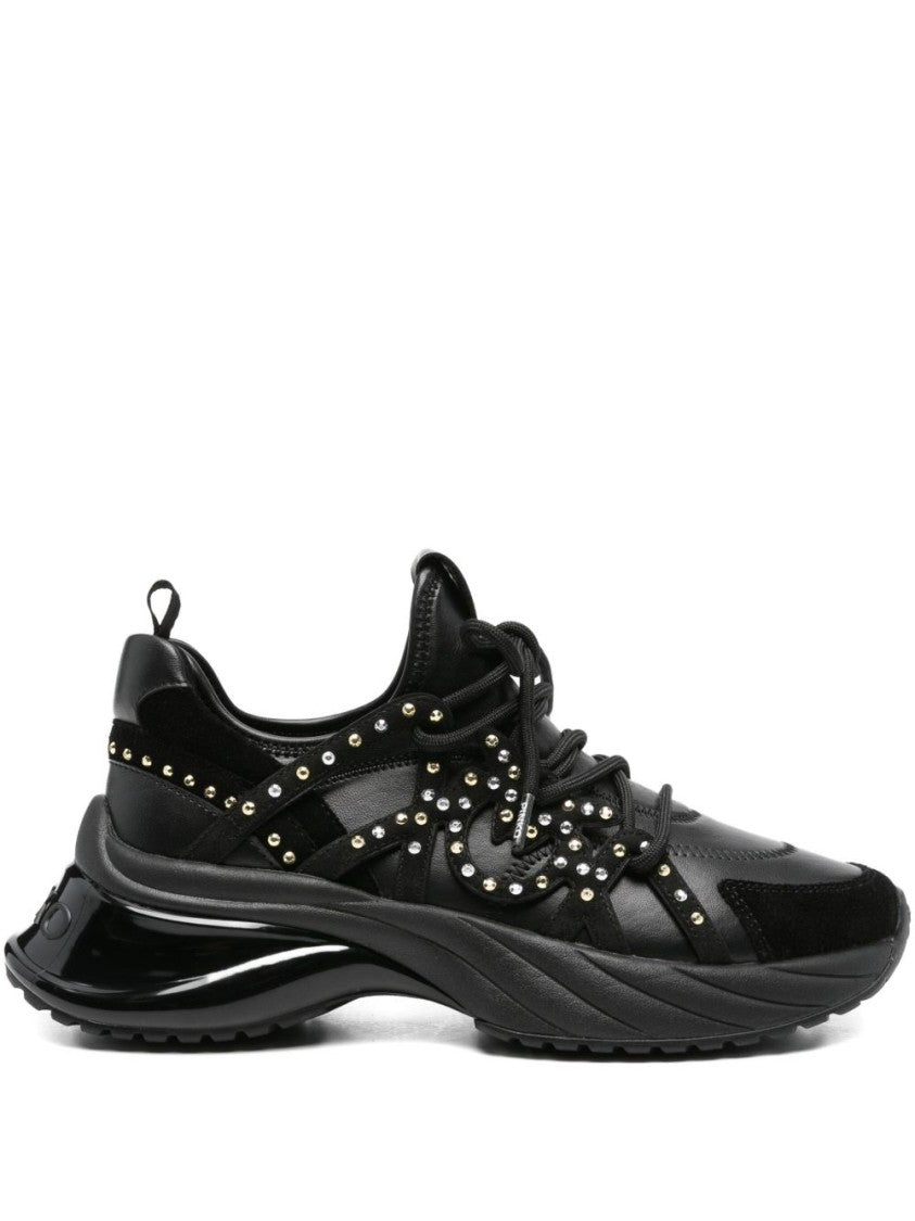 Pinko Black Sneakers With Sculpted Sole