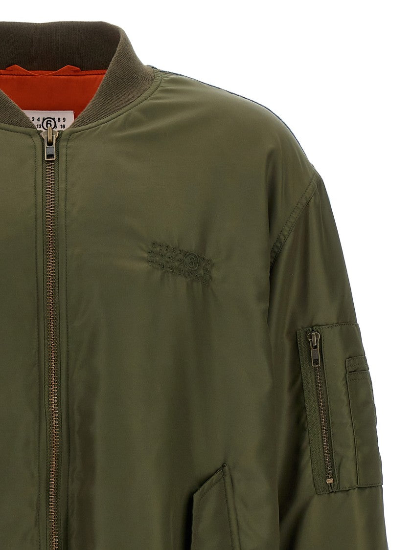Mm6 By Maison Margiela Bimaterial Bomber Jacket