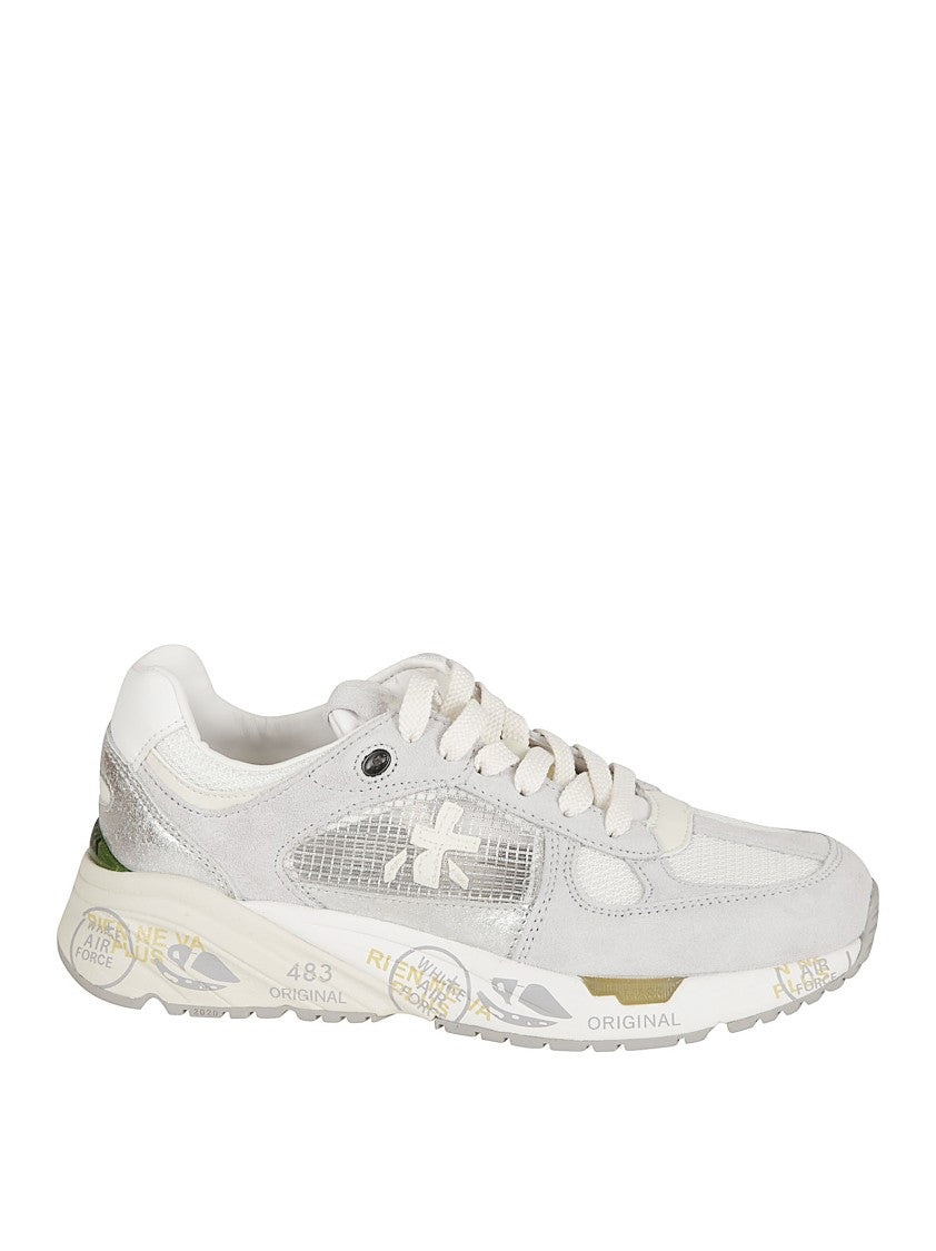 Premiata Padded Ankle Sneakers With Textured Panels And Graphic Sole