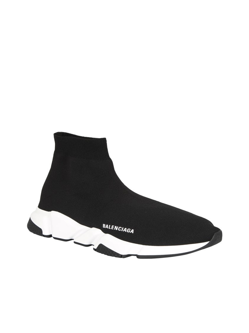 Balenciaga Black Fabric High Sneakers