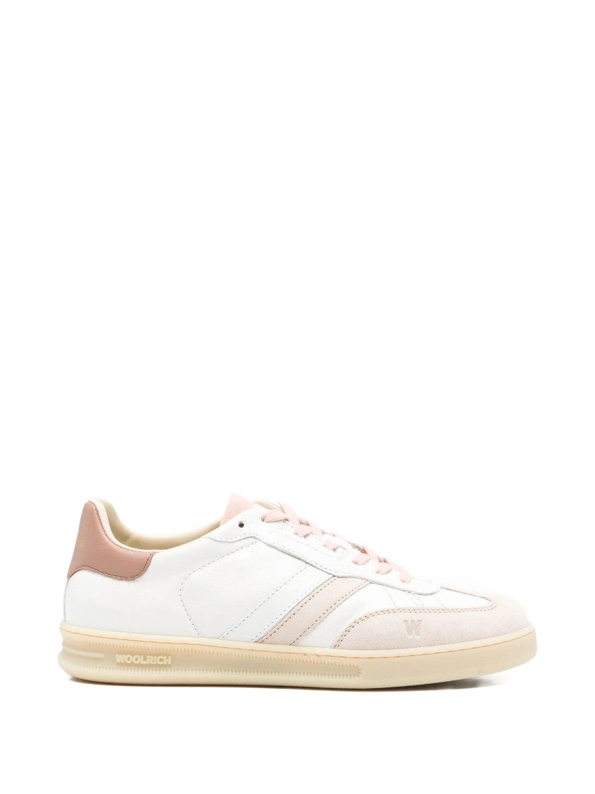 Woolrich White Double U.T Cracked Calf Sneakers