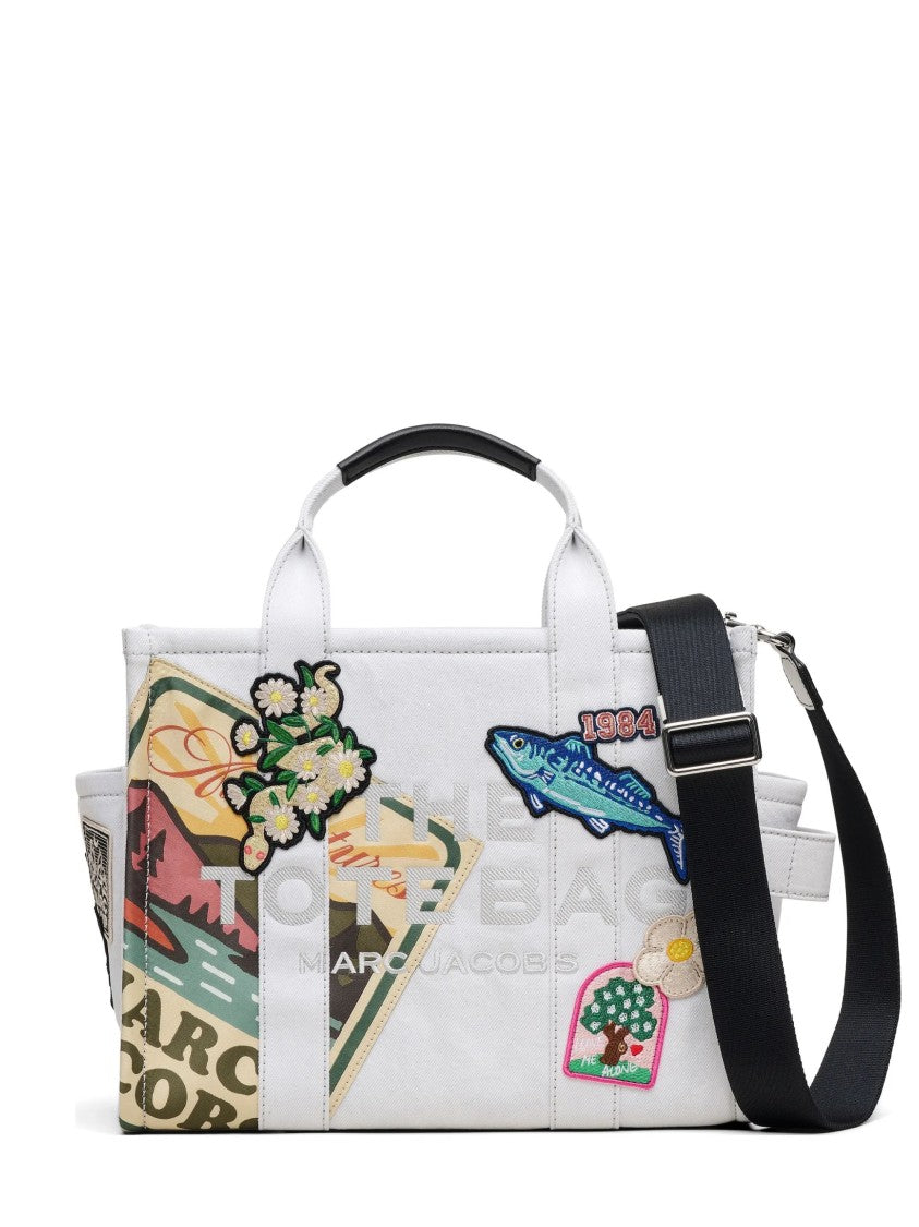 Marc Jacobs White Cotton Medium Tote Bag
