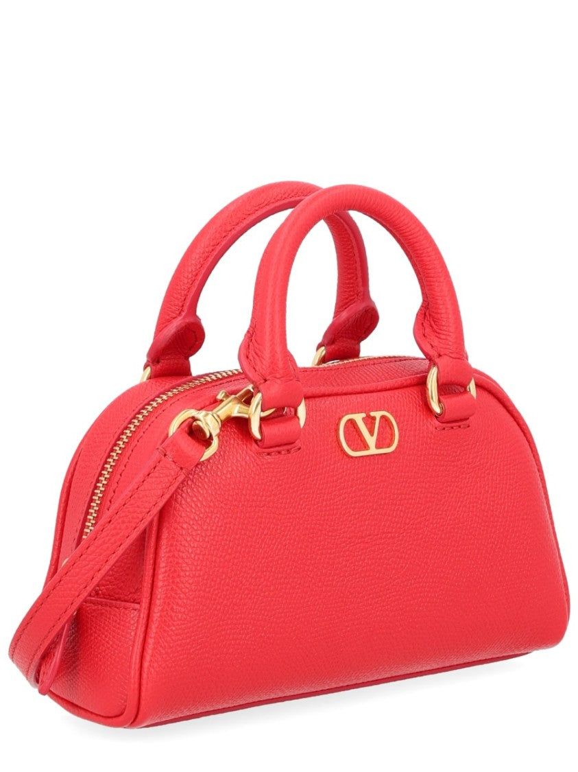 Valentino Garavani Mini Bauletto Handbag With Gold-Tone Logo Detail