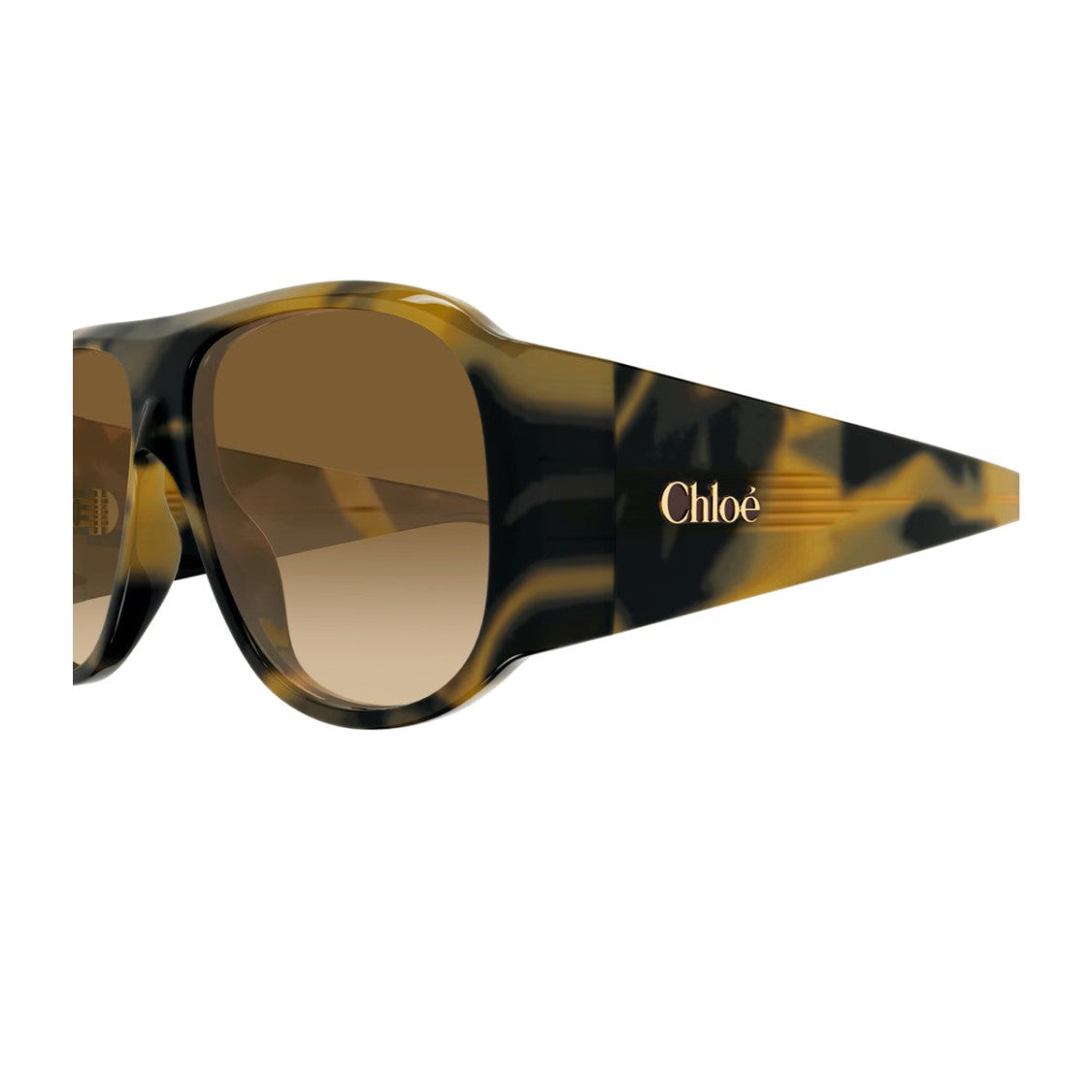 Chloé Havana Brown Sunglasses With Gradual Lens And Eco-Conscious Design