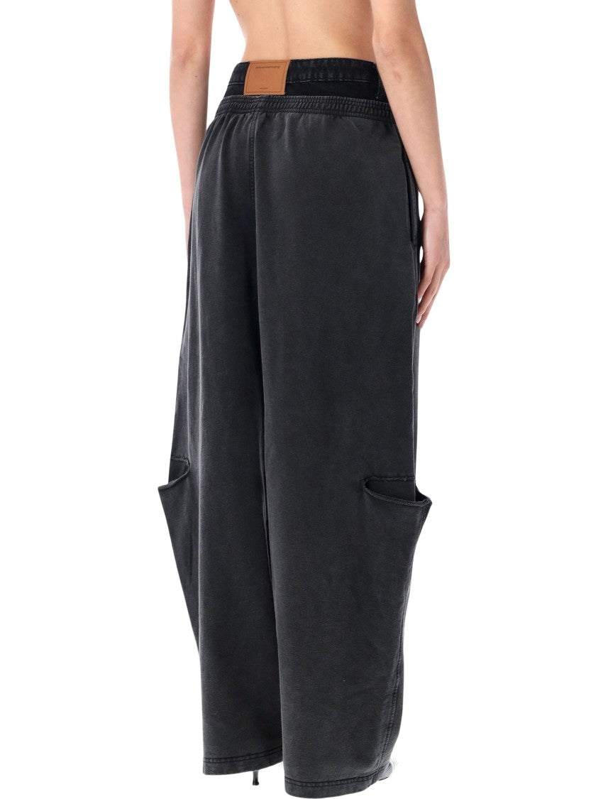 Alexander Wang Pre-Styled Slashed Sweatpant W/ Denim Wa
