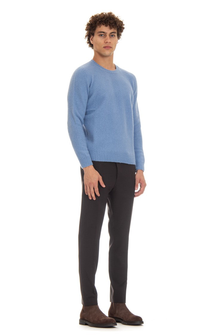 Drumohr Brushed Wool Garzata Crewneck Sweater