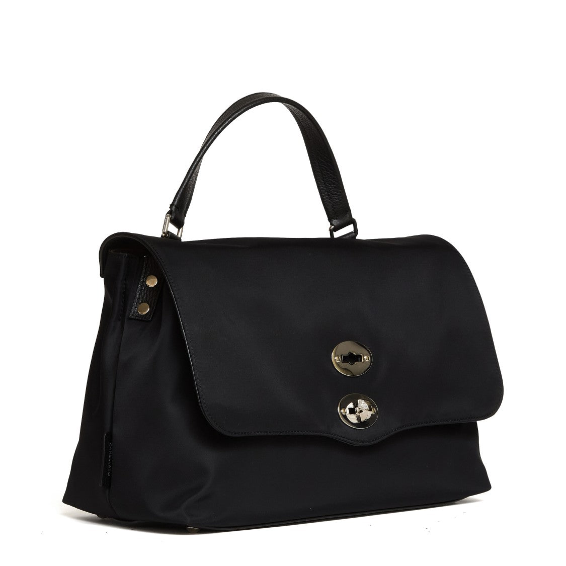 Zanellato Nikel Vitello Leather Medium Postina Handbag