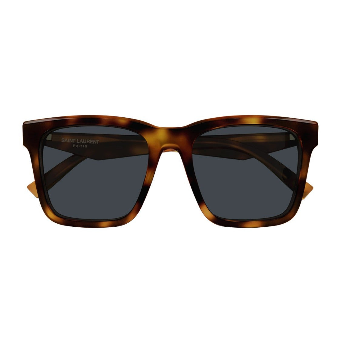 Saint Laurent Havana Linea Monogram Recycled Acetate Square Sunglasses
