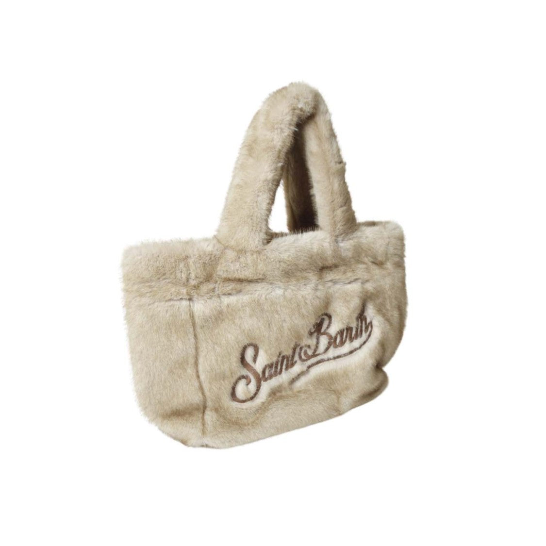 Mc2 Saint Barth Structured Beige Minimalist Handbag With Clean Lines