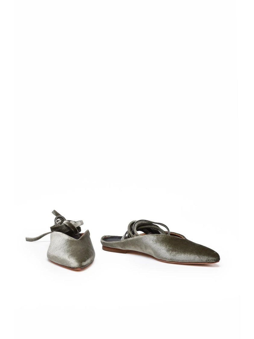 Post & Co Slip-On Mule Shoes With Pointed Toe And Ankle Strap