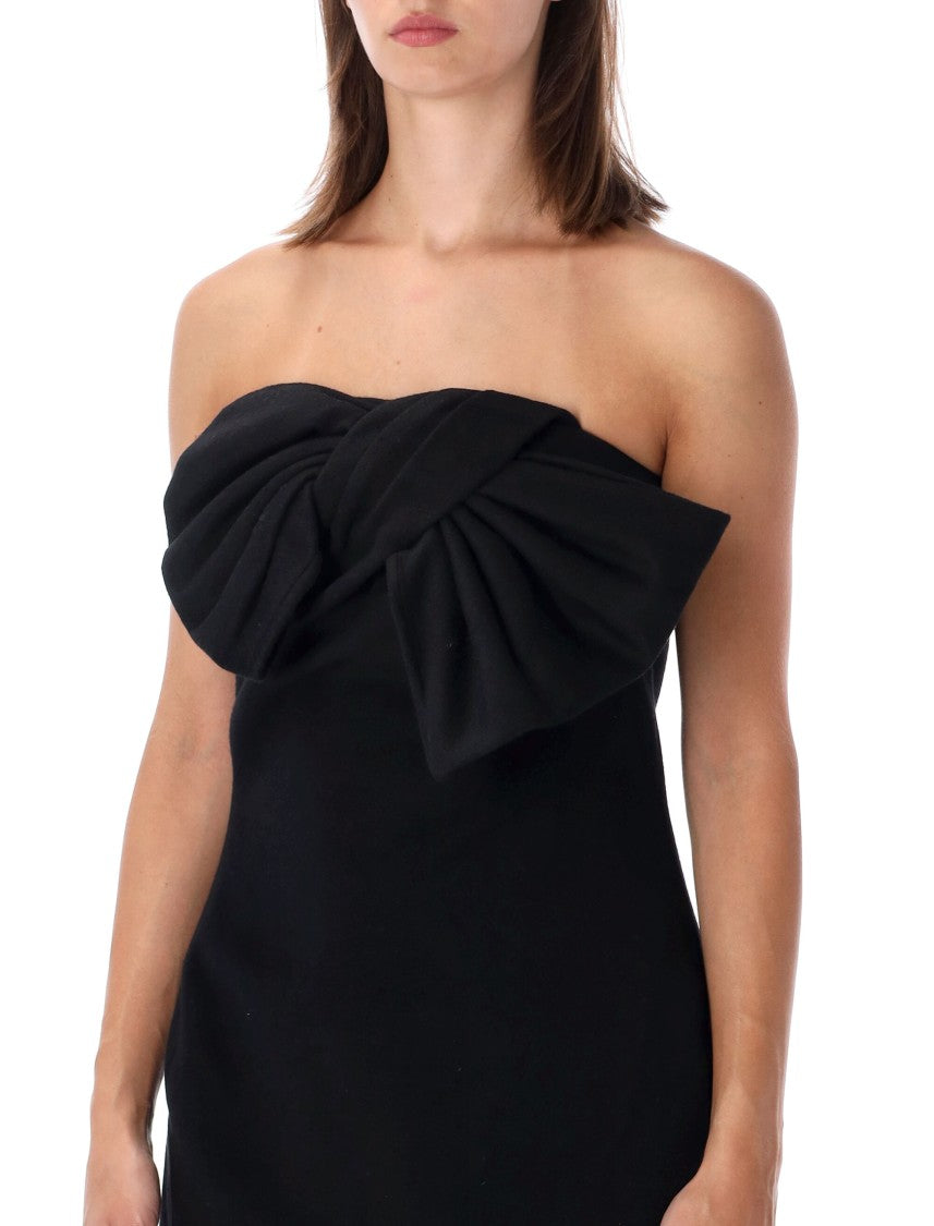 7 For All Mankind Bow Strapless Bow Detail Mini Dress