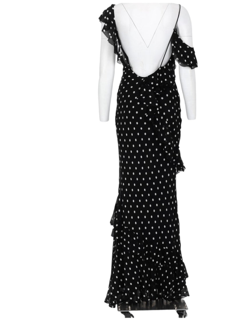 Self-Portrait Polka Dot Cold Shoulder Dress