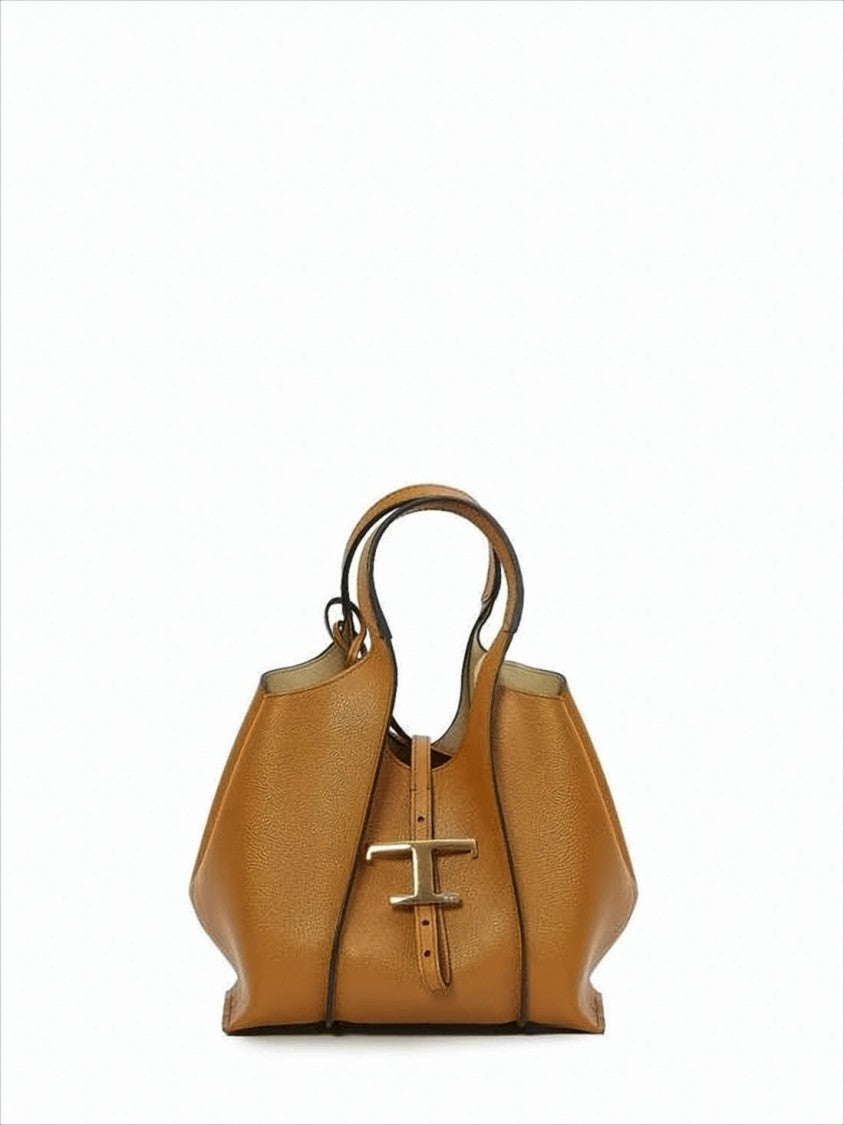 Tod's Structured Brown Leather Tote Bag