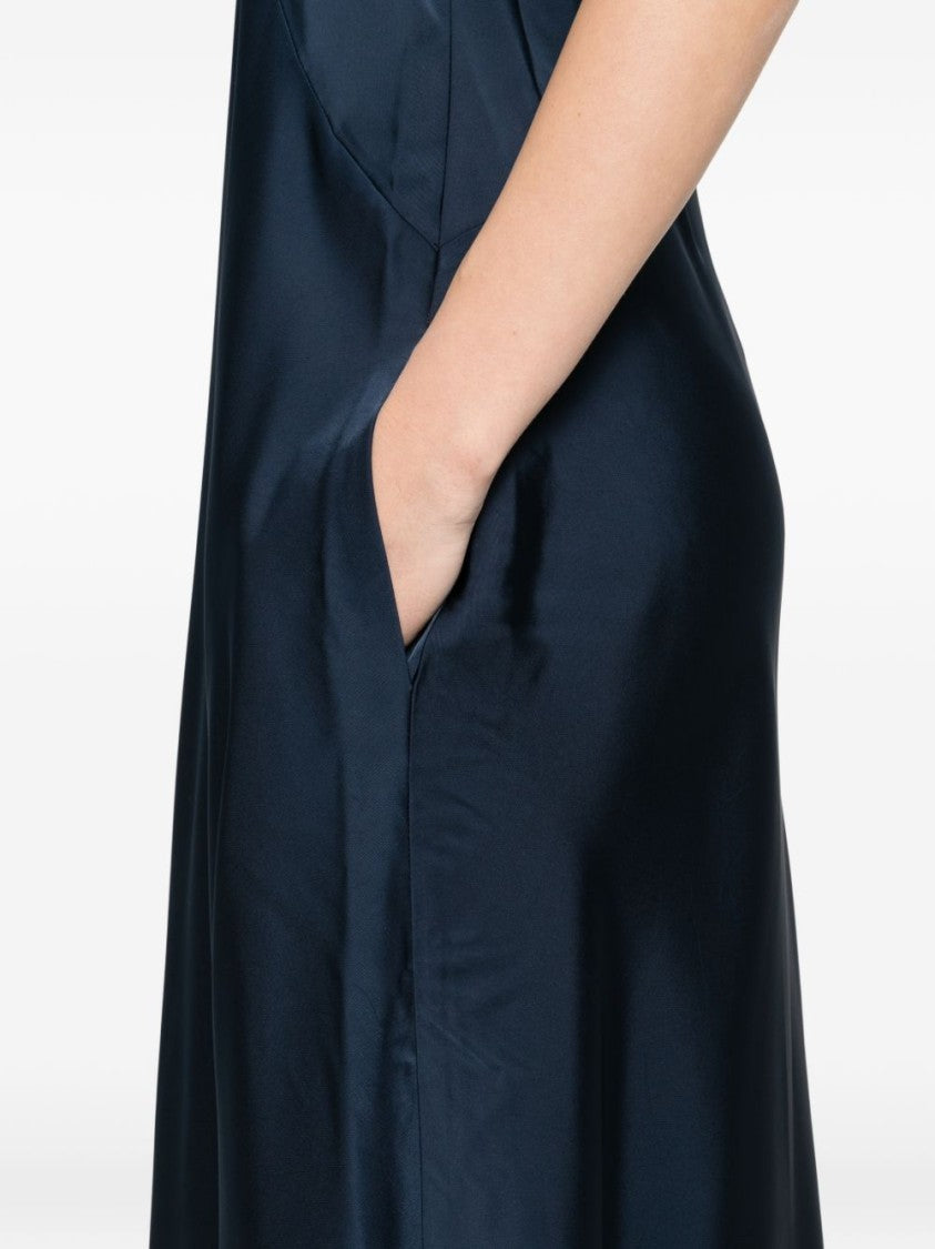 Michael Kors Sleeveless Maxi Dress With Deep V-Neckline And Elegant Draping