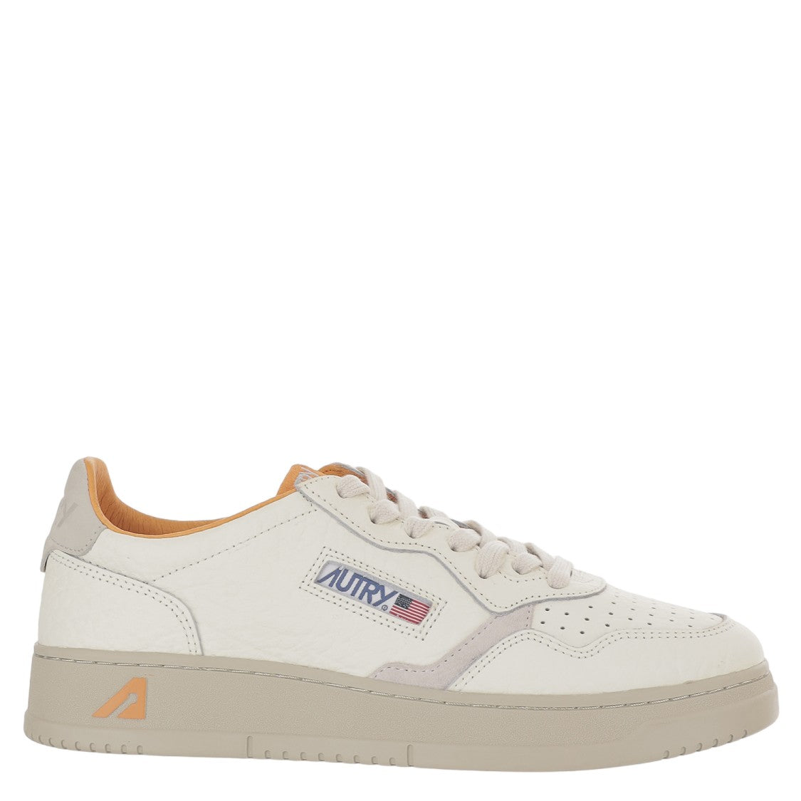 Autry Low-Top Leather Sneakers With Suede Inserts