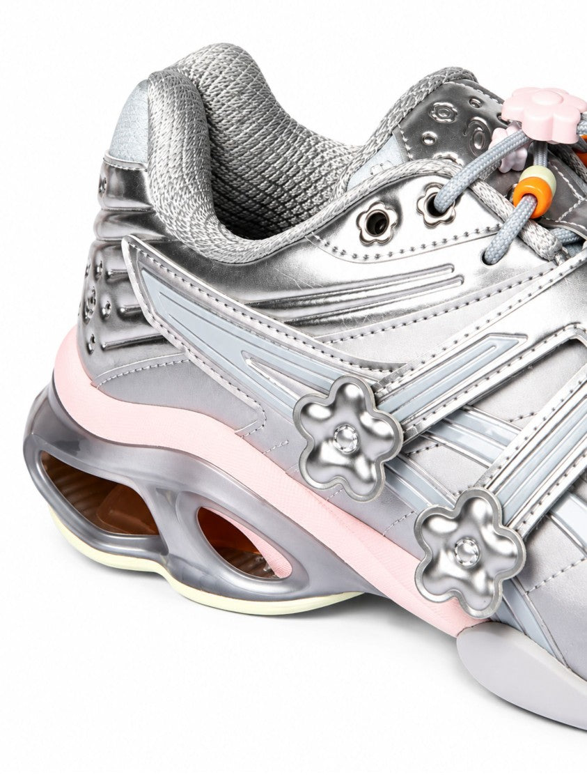 Asics By Cecile Bahnsen Gel-Kinetic Floral Appliqué Leather Sneakers