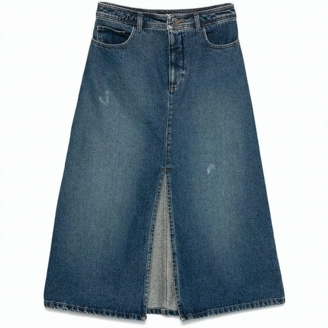 A.P.C. Midi Denim Skirt With Front Slit