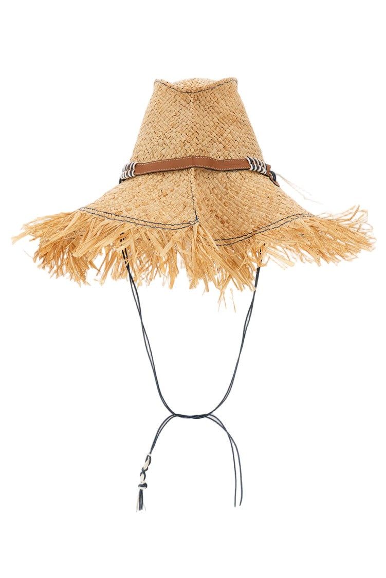 Cuba Lab Raffia Hat With Leather Accents