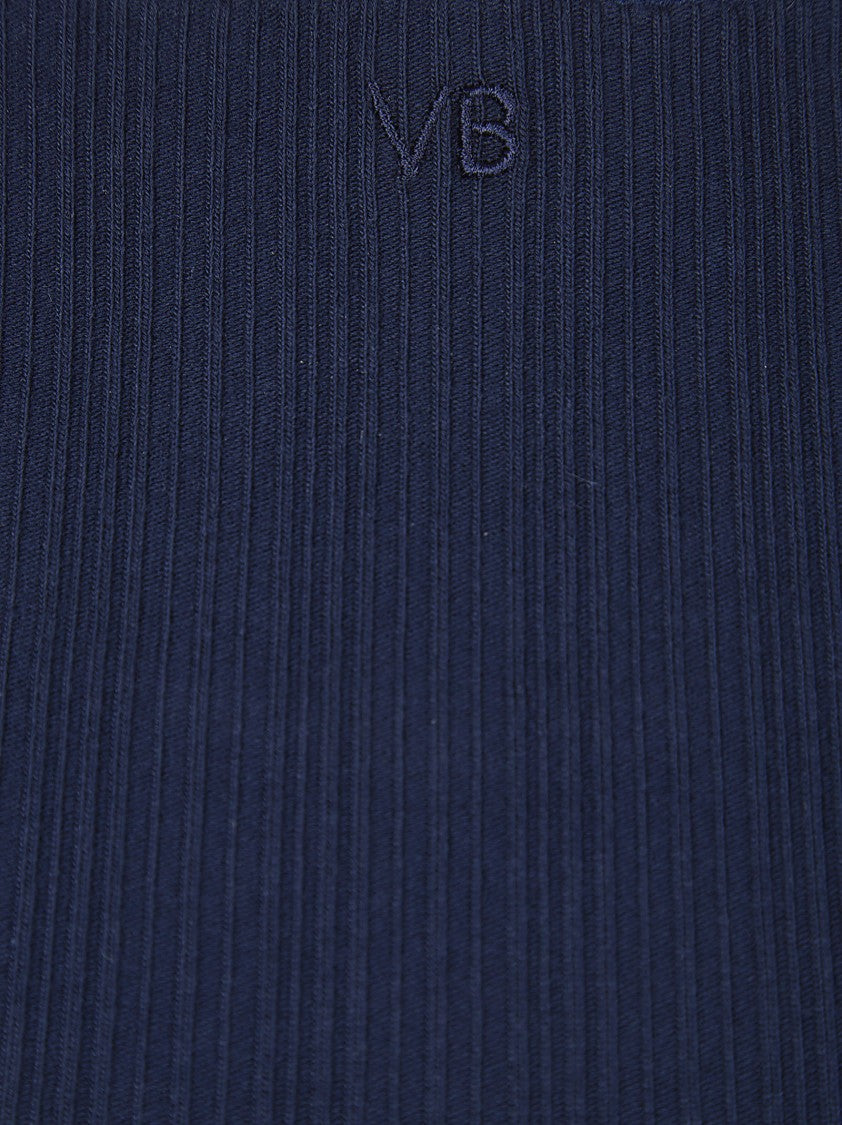 Victoria Beckham Blue Cotton Tanks