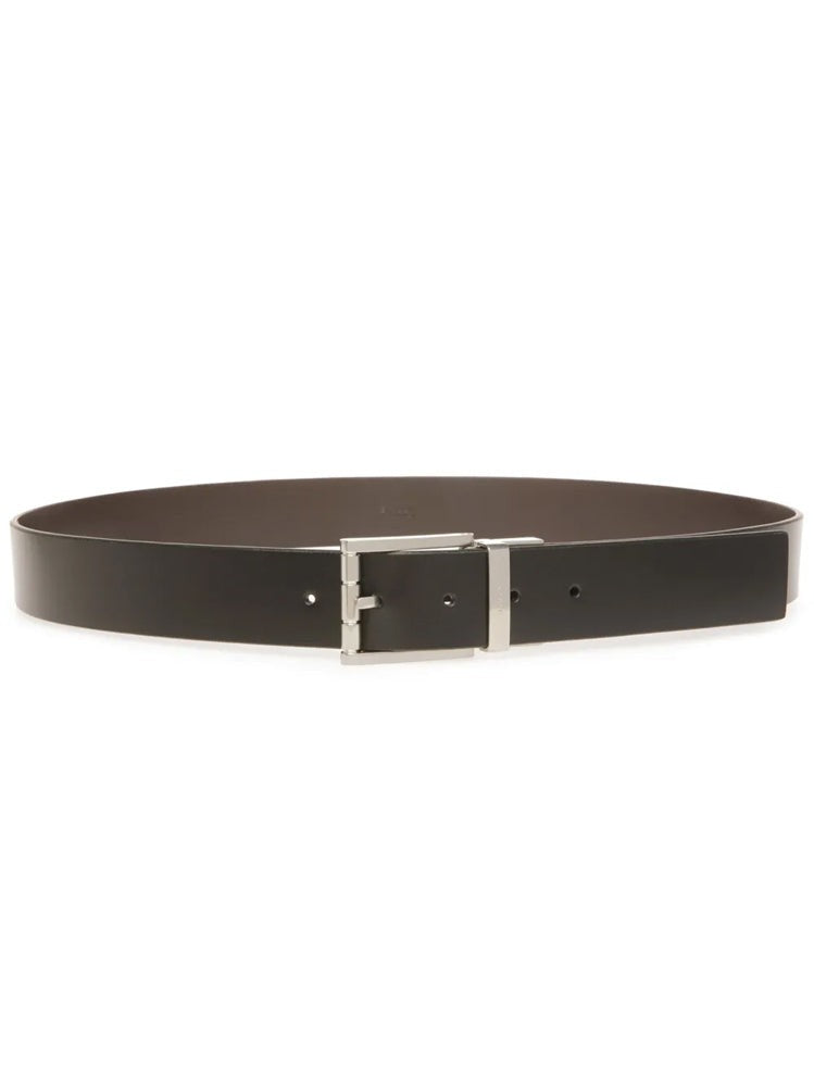 Bally Black Reversible Cowhide Leather Belt