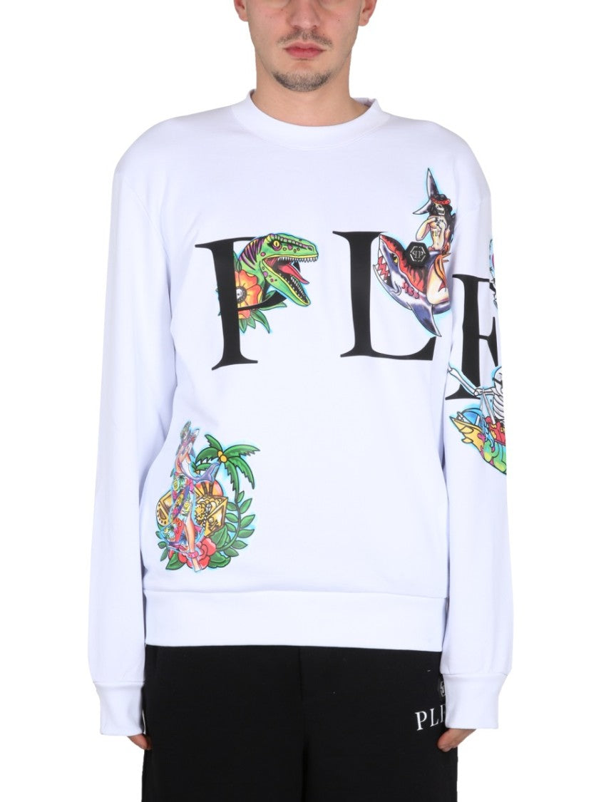 Philipp Plein Crewneck Sweatshirt With Front Graphic