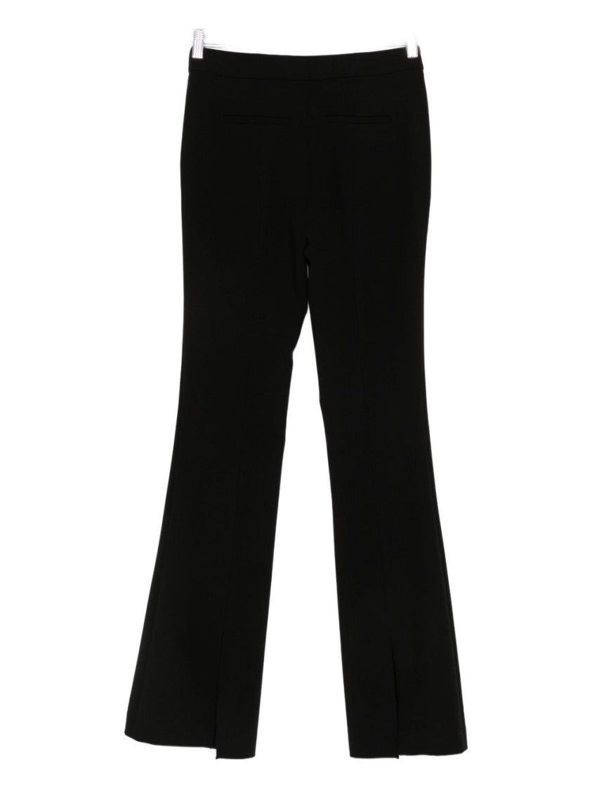 Blugirl Fitted Black Trousers With Flared Hem