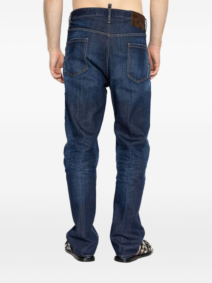 Dsquared2 Indigo Denim Jeans With Classic Five-Pocket Design