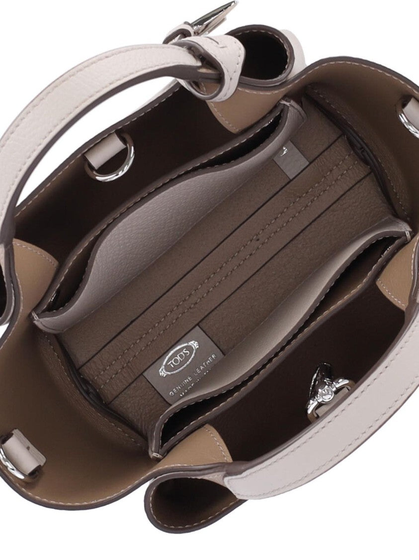 Tod's Structured Panna Leather Shoulder Bag