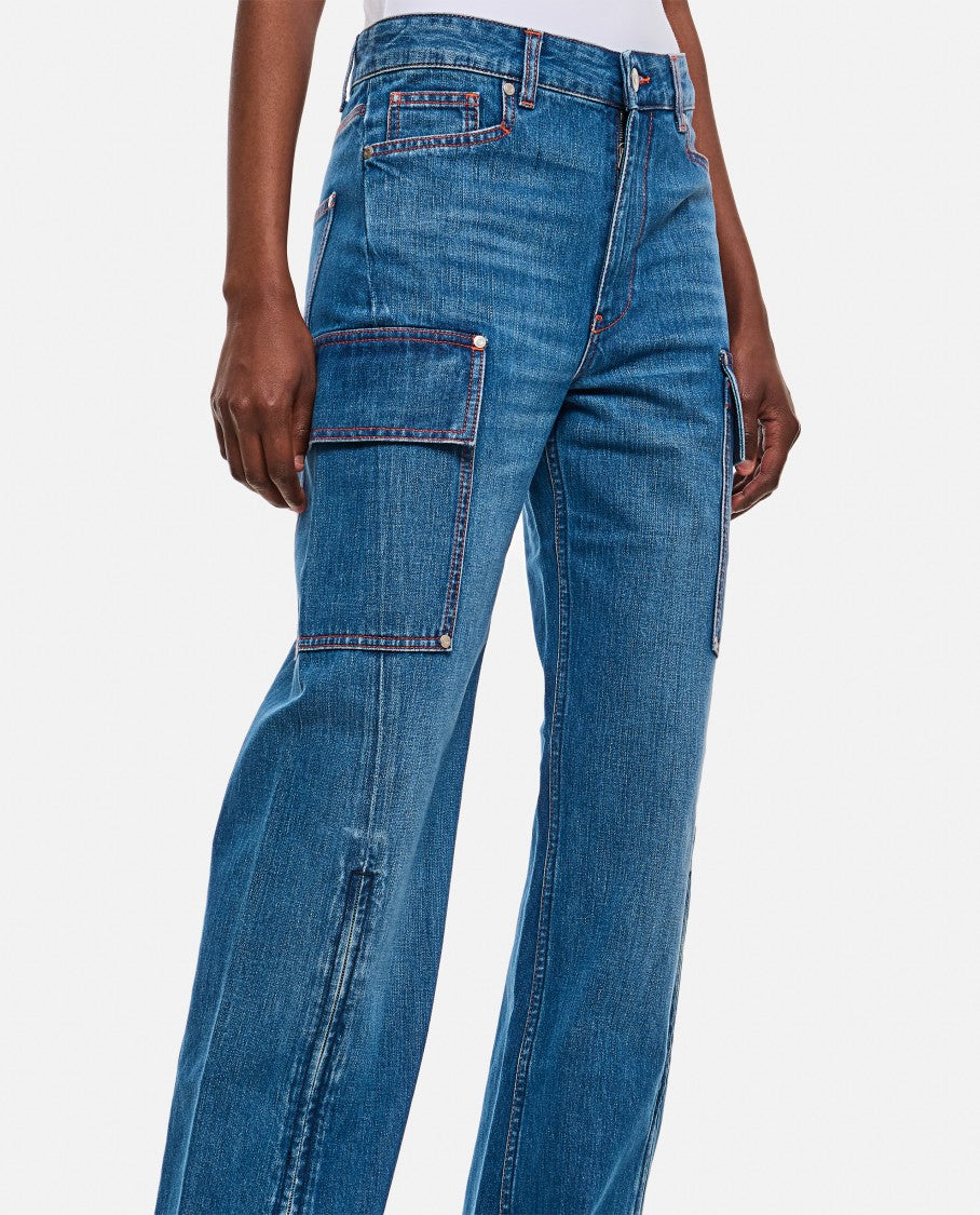 Stella Mccartney Front Zip Cargo Denim