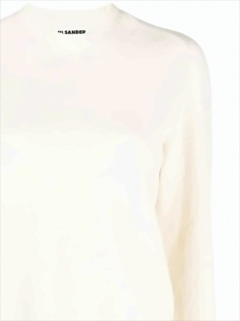 Jil Sander Soft Wool Sweater With Classic Crew Neckline