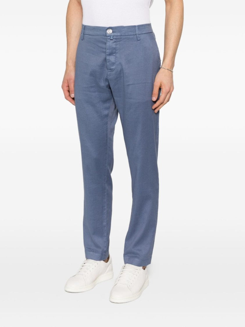 Jacob Cohen Straight-Leg Trousers With Button Fastening And Side Pockets