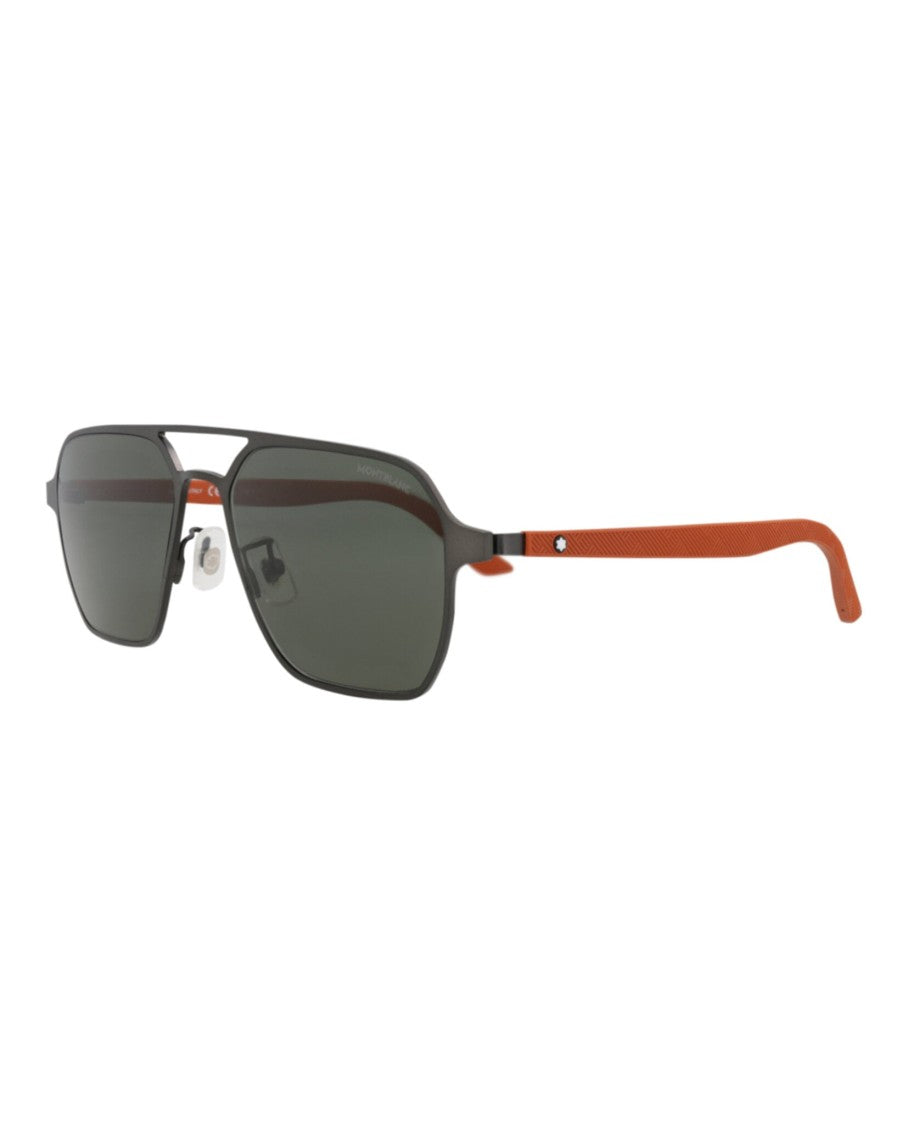 Montblanc Aviator-Frame Metal Sunglasses