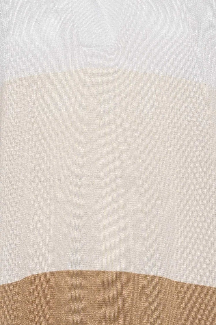 Lorena Antoniazzi Gradient Neutral Knit Polo